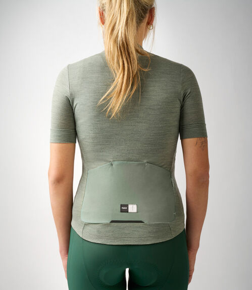 PEDALED MAILLOT MUJER MANGA CORTA ESSENTIAL MERINO MILITARY GREEN S