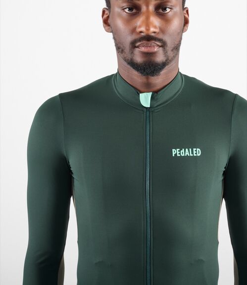 PEDALED ELEMENT MAILLOT MANGA LARGA GREEN S