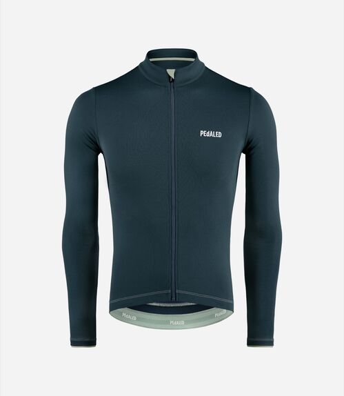 PEDALED ELEMENT MAILLOT MANGA LARGA MERINO NAVY M