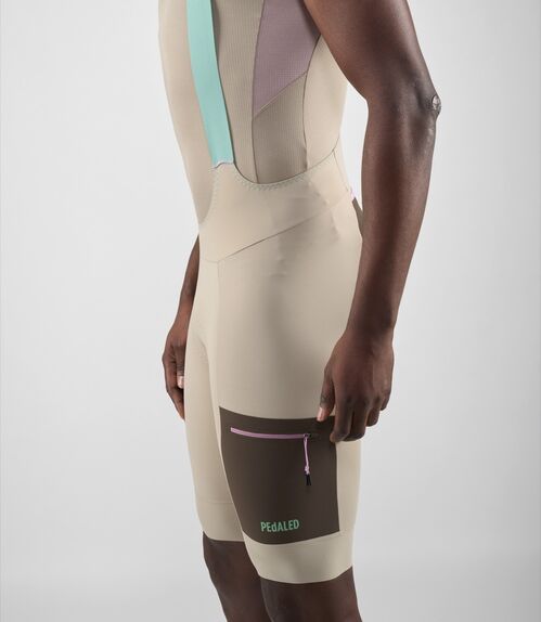 PEDALED ODYSSEY BIB SHORTS CULOTE HOMBRE BEIGE S